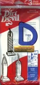 Dirt Devil Vacuum Cleaner Type D Bags - 3 Pack